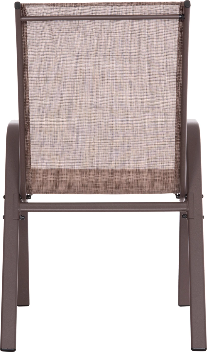 Karrige për jashtë LEON, kornizë metali ngjyrë kafe & tekstilene-4 copë, 55x70x91Hcm., set prej 4 copësh