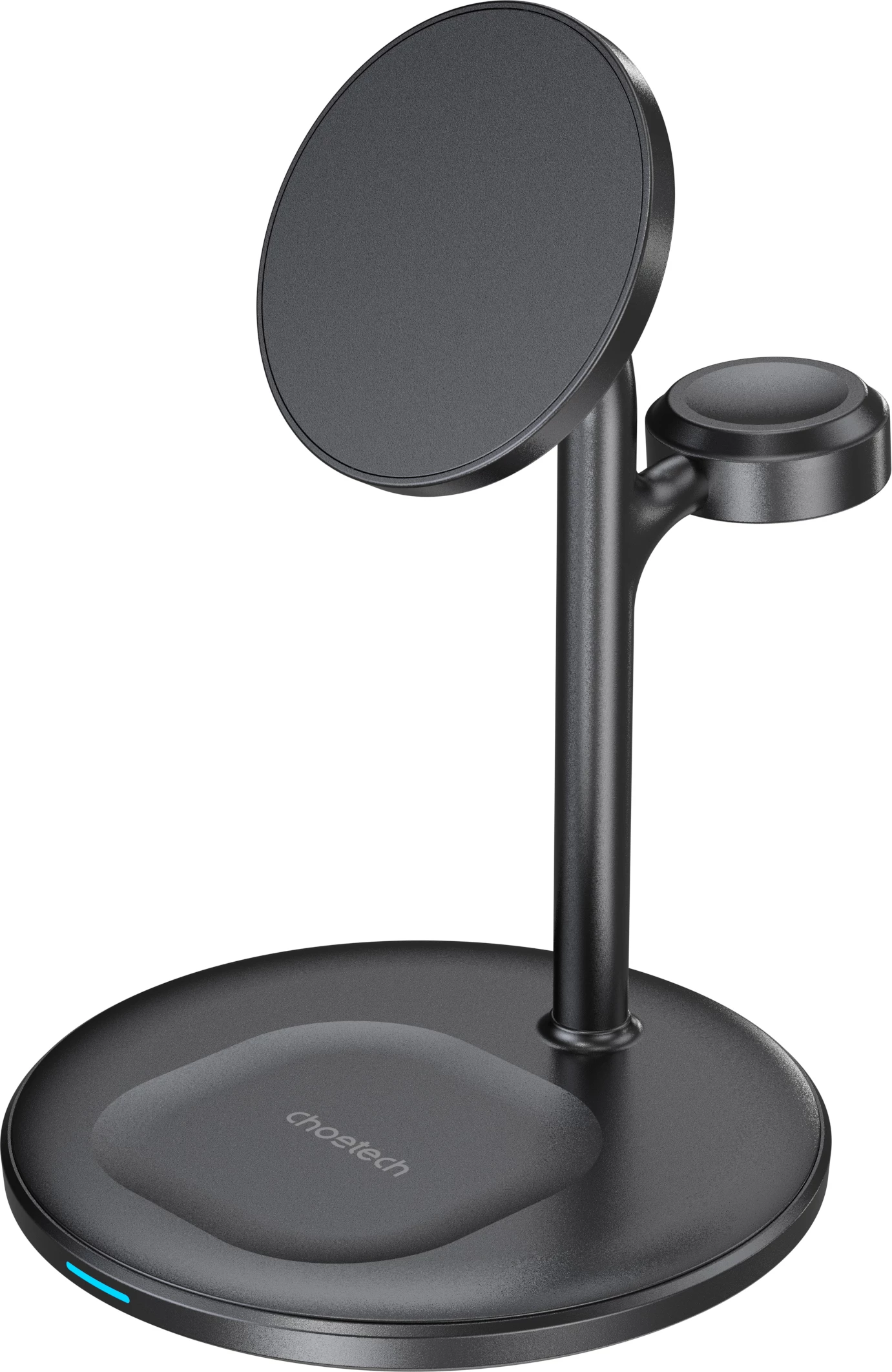 Stacion karikimi wireless 3-në-1 Choetech T585-F për iPhone 12/13/14, AirPods Pro dhe Apple Watch, USB-C, 15W, Zi