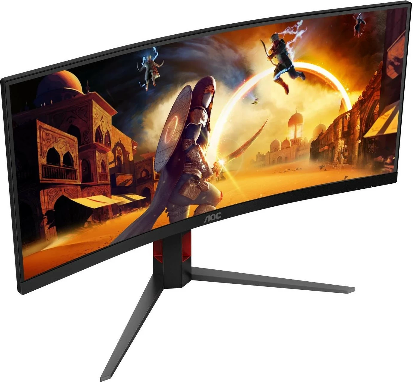 Monitor gaming AOC CU34G4, 34 inch, UWQHD, 180Hz, Fast VA, 0.5ms, i zi