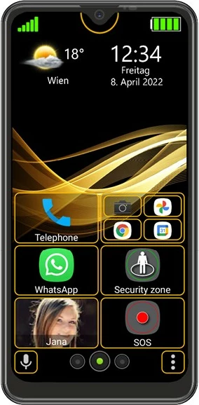 Celular Beafon M6s plus, 3 GB, 32 GB, Android 10, Black