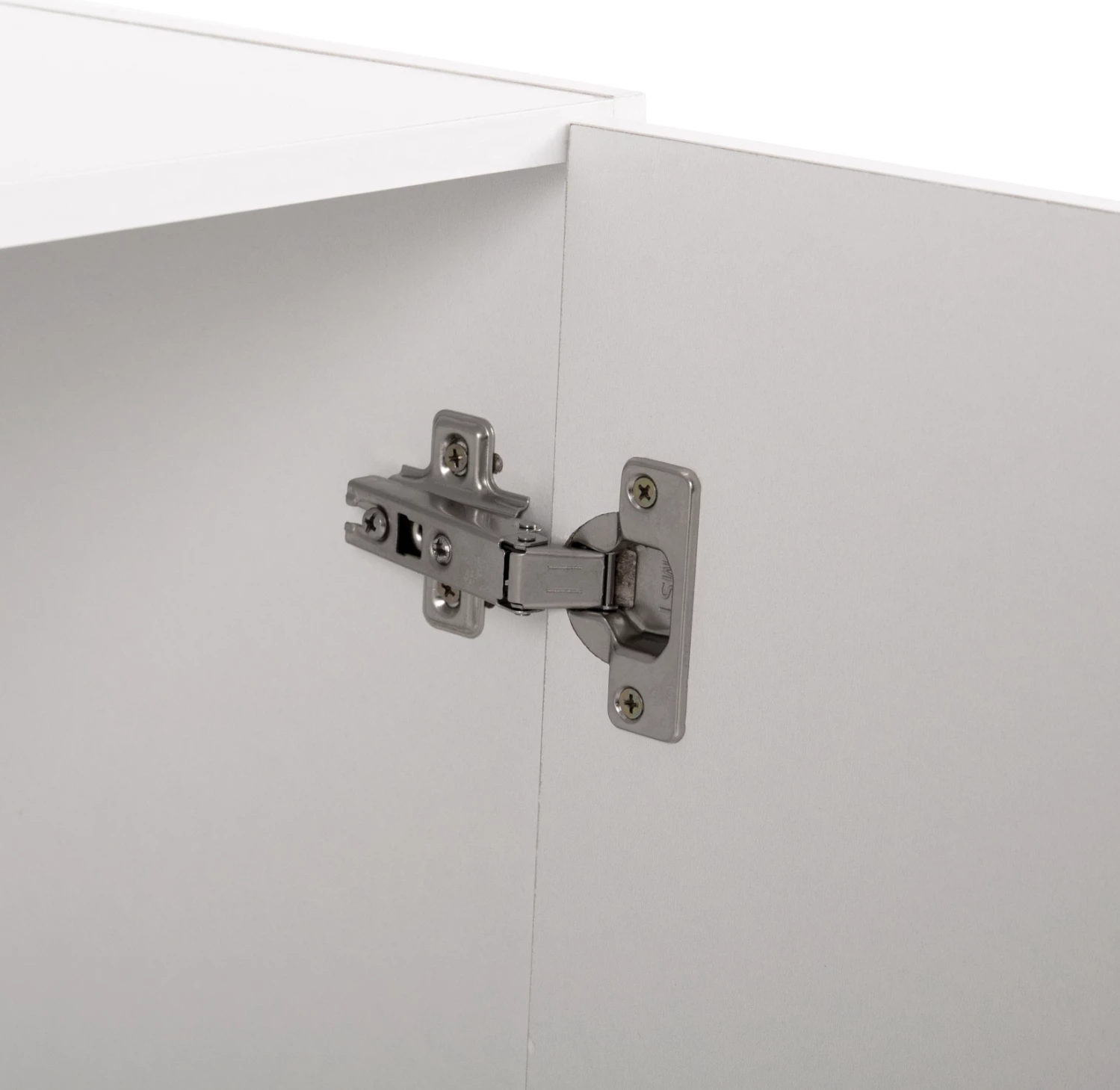 Kabinet i sipërm për gardërobë me 2 dyer, JASLYN FH350.05, melaminë, ngjyrë e bardhë, 80.2x42x60H cm