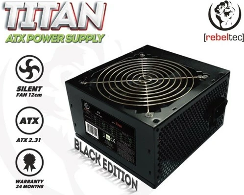 Kasë energjie Rebeltec TITAN RBLZAS00005, 600W, Black Edition