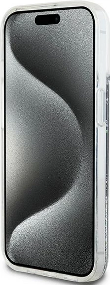Mbështjellës DKNY Liquid Glitter Big Logo për iPhone 15 Plus / 14 Plus, i zi