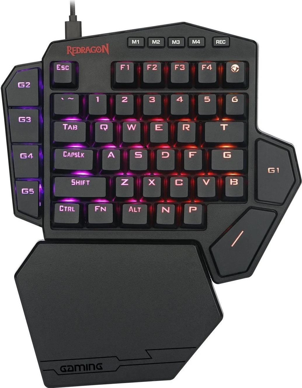 Tastierë për një dorë Redragon K585 DITI, me RGB