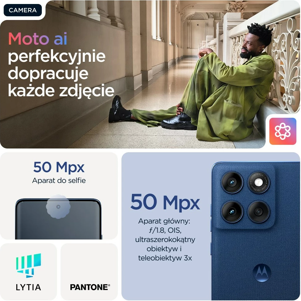 Celular Motorola edge 60, 6.67", 12 GB RAM, 256 GB, 5G, Blu