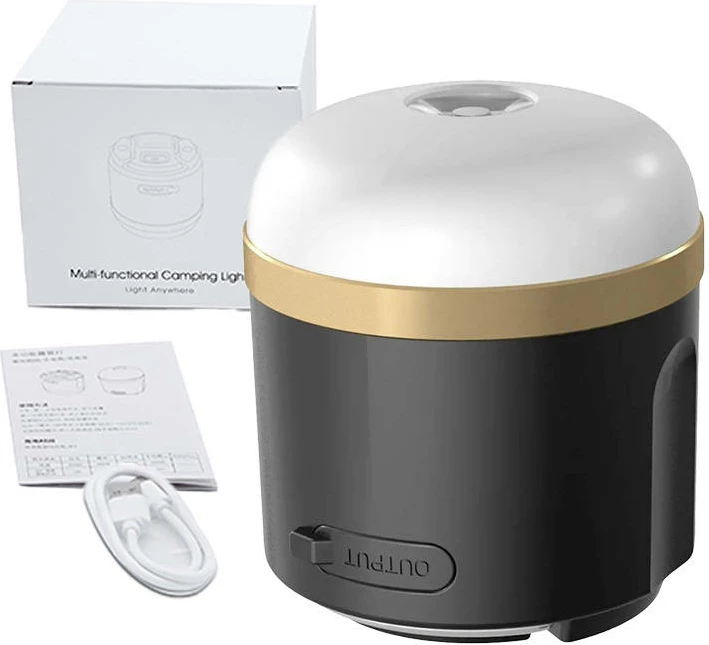 Llambë kampingu EcoFlow SCLI-B, 7200 mAh, bardhë/zezë, me powerbank