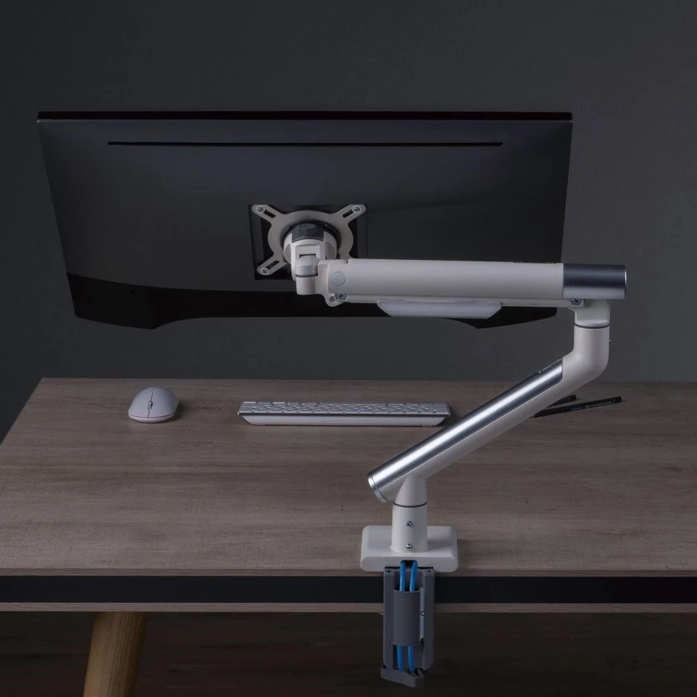 Mbajtës tavoline për monitor ART L-19GD, 17-32", 2x USB 3.0, i bardhë