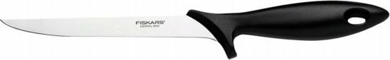 Thikë filetuese Fiskars Essential 1065567, teh 18 cm, çelik inox, dorezë polipropileni, e zezë