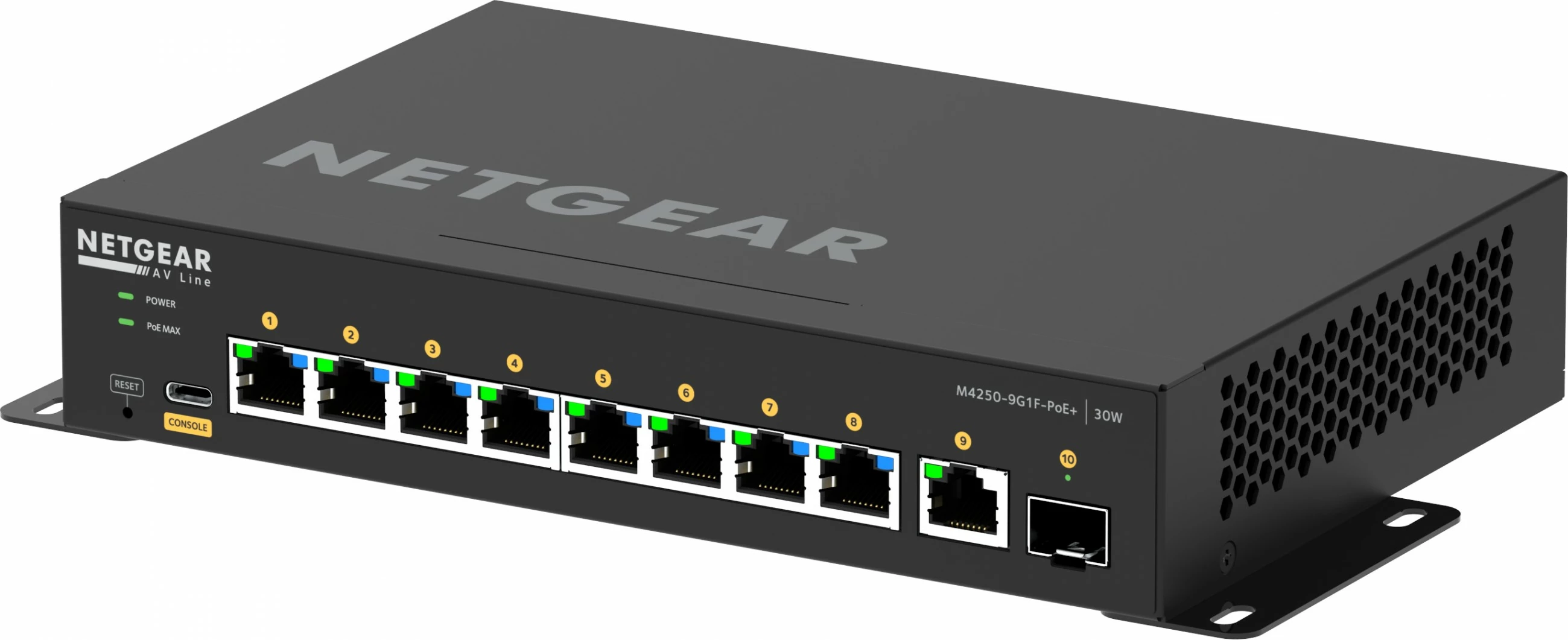Switch NETGEAR 8x1G PoE+ 110W 1x1G dhe 1xSFP, Managed, L2/L3, Gigabit Ethernet, Montim në rack