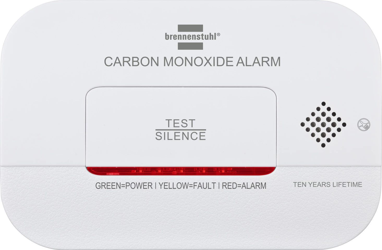 Detektor monoksidi Brennenstuhl CM A 3030 me alarm dhe LED, i bardhë