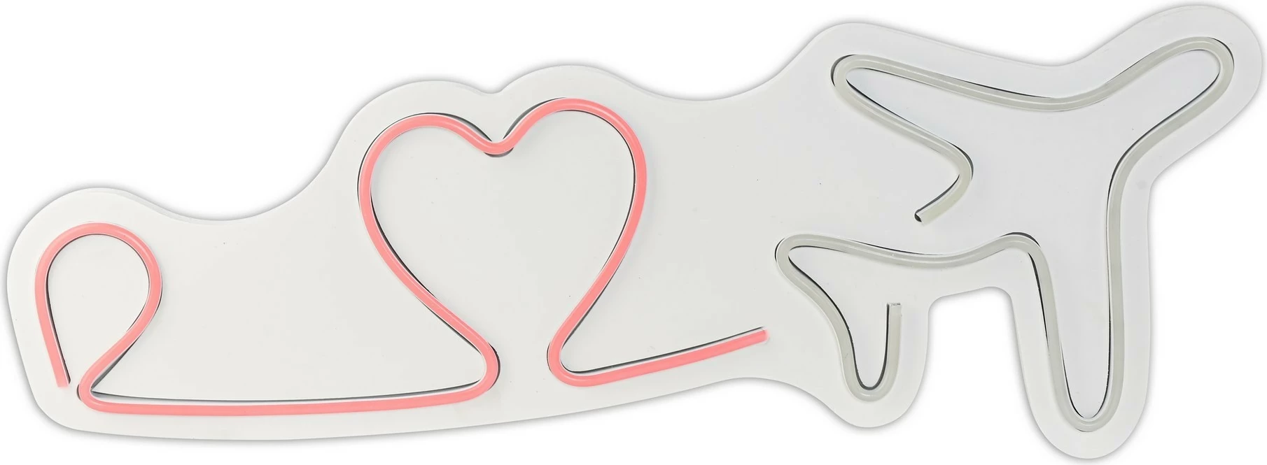 Dekor dritash LED plastike, Love Trip aeroplan, shumëngjyrëshe
