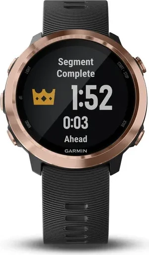Smartwatch Garmin Forerunner® 645 Music – Rose Gold with Black Strap