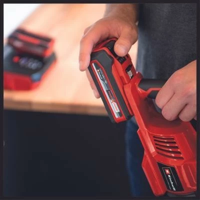 Fshesë me korrent 2-në-1 Einhell TE-SV 18 Li-Solo, pa qese, me bateri, e zezë/e kuqe