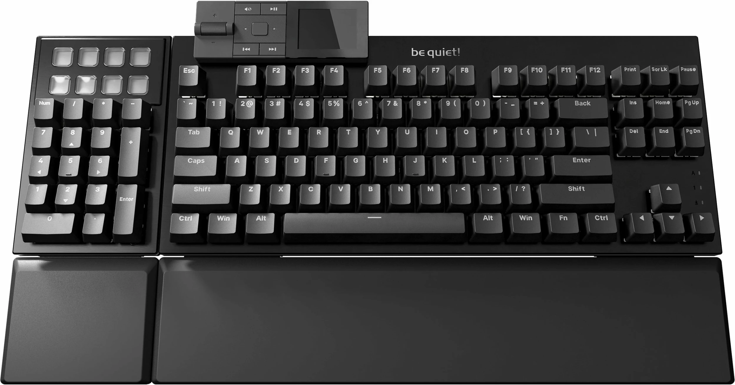 Tastierë mekanike be quiet! Dark Mount BT002US, US QWERTY 100%, switch Silent Tactile, RGB, hot-swap, USB-C, me wrist rest, e zezë