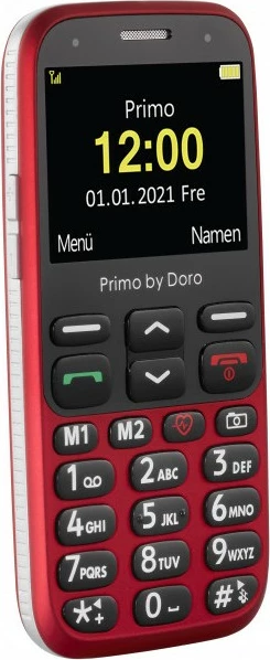 Celular Doro Primo 368, Bar, Single SIM, 5.84 cm (2.3"), 3 MP, 1000 mAh, Zi, Kuq