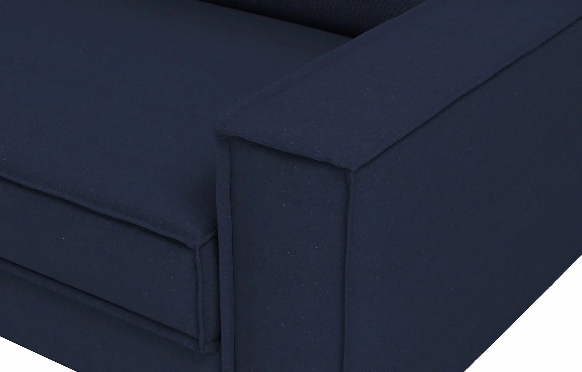 Karrige divan një vendës, ngjyrë blu nate, këmbë dru arre, Atelier del Sofa, Sparrow Loveseat