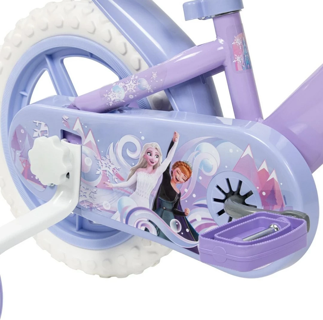 Biçikletë fëmijësh HUFFY Disney Frozen 12", 22294W, e bardhë/vjollcë, me 4 rrota