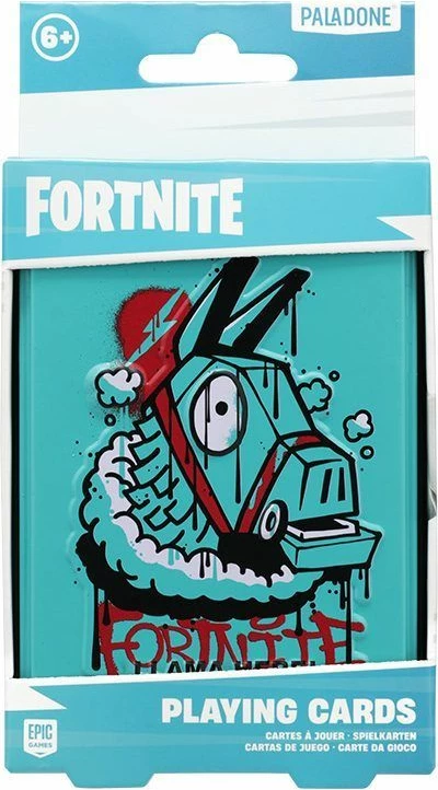Letra loje Paladone Fortnite, 52 letra + 2 joker, kuti metalike, turkeze