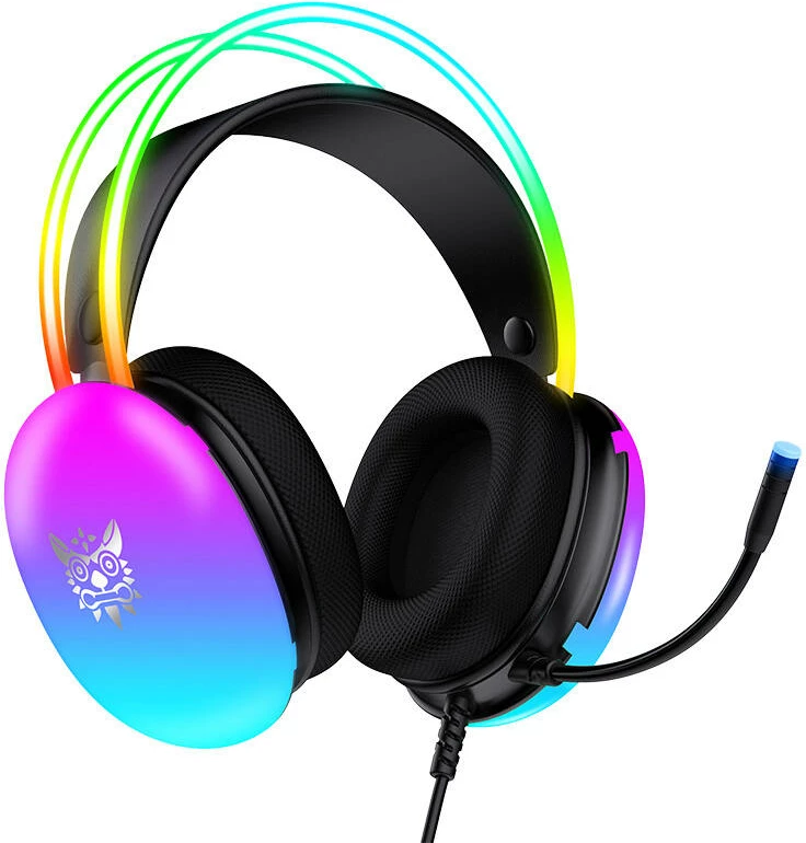 Kufje gaming ONIKUMA X25 me mikrofon, me drita LED, të zeza