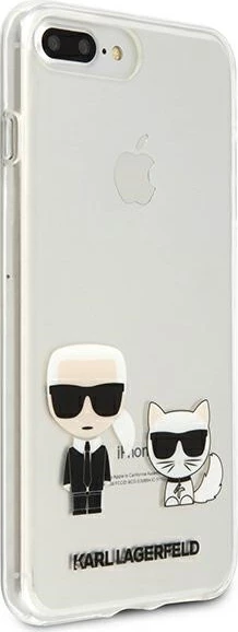 Mbështjellës Karl Lagerfeld Karl & Choupette për iPhone 7/8 Plus, Transparent
