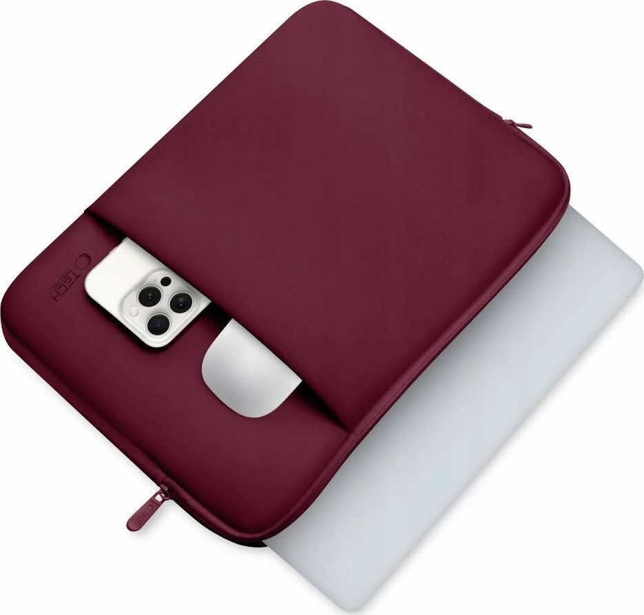 Mbështjellës neopren për laptop Tech-Protect Neopren Laptop 15-16\", Mulberry e kuqe