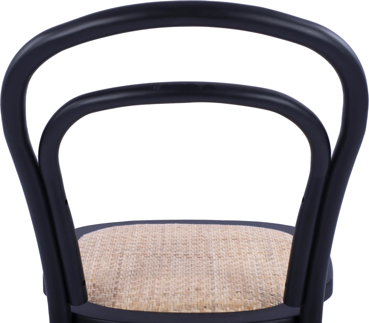 Karrige druri tipi Vjenë Aliyah e grumbullueshme prej druri ahu, ngjyrë e zezë mat, FH8644.02, 45x54x89 cm