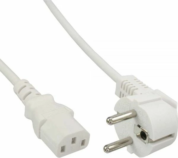 Kabllo rryme InLine 16652W Schuko Type F në IEC C13, 1.8 m, e bardhë