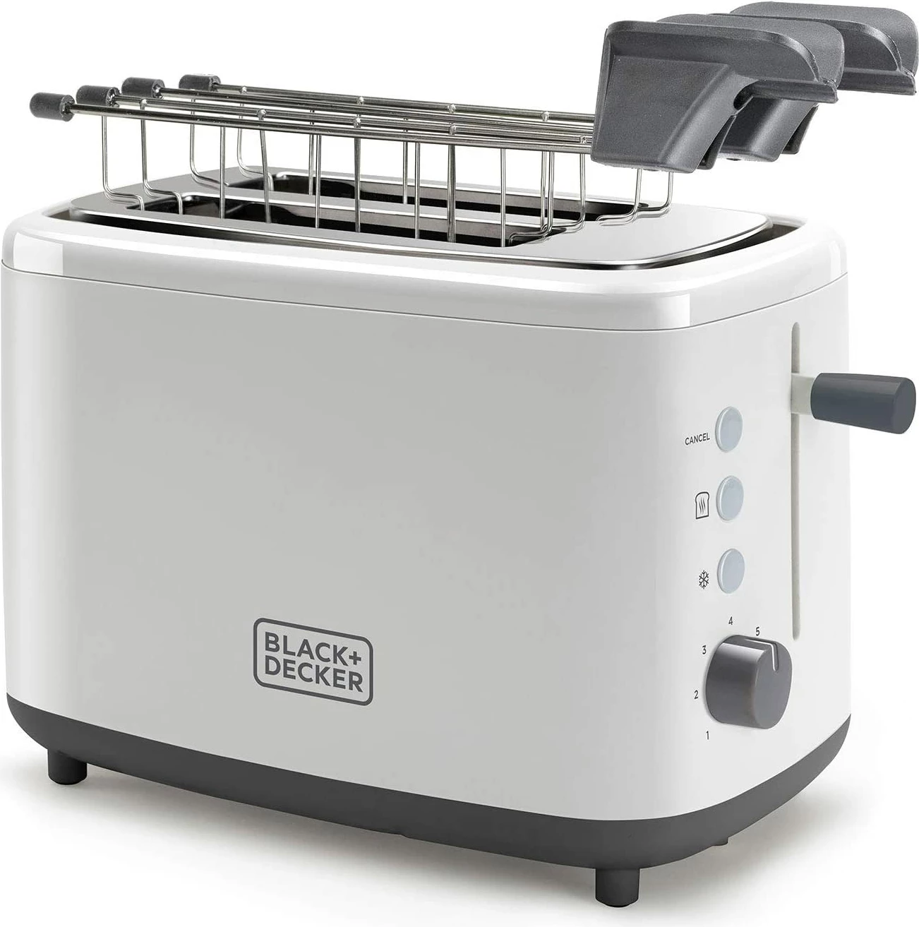 Toaster Black&Decker BXTOA820E 820W, 2 slote të gjera 13 cm, 7 nivele pjekjeje, i zi