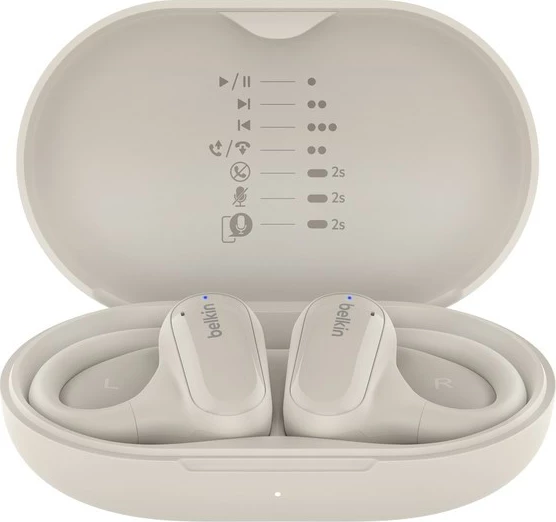 Kufje Belkin SoundForm ClearFit, TWS, Bluetooth, Sand