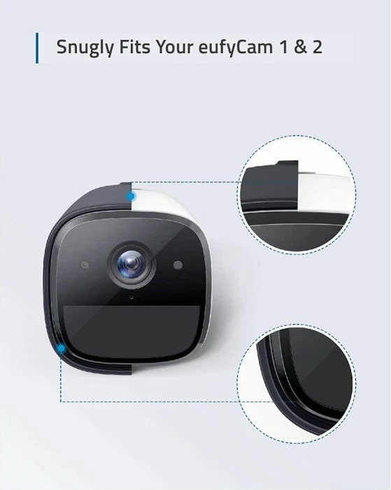 Mbështjellës silikoni ANKER Eufy Security për eufyCam 1 dhe 2, T8711111, 2 copë, i zi