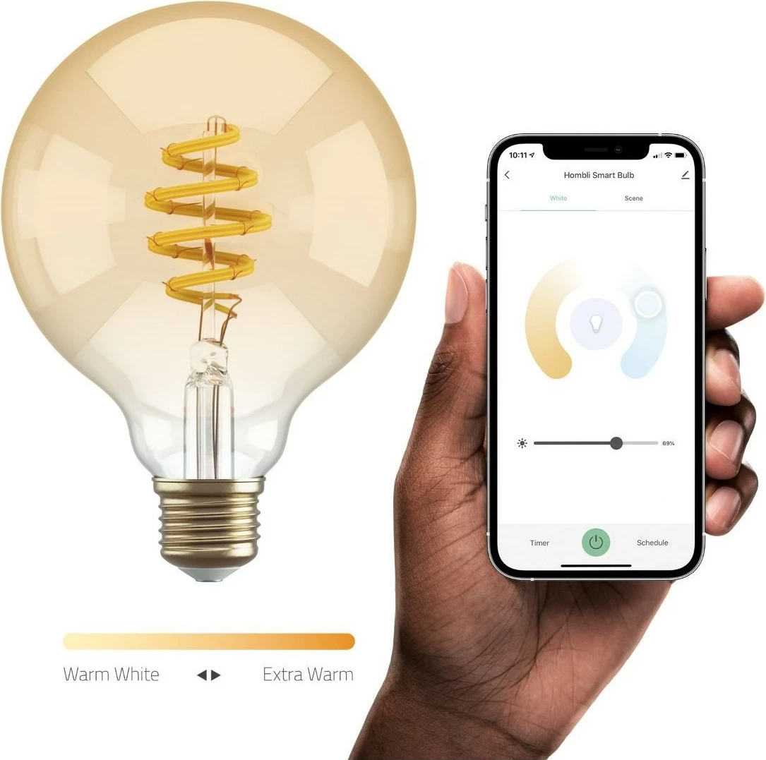 Llambë e mençur Hombli HBEB-0312, Wi-Fi, G95, E27, Gold