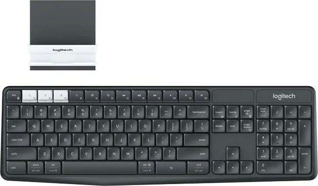 Tastierë Logitech K375s wireless Bluetooth, grafit e bardhë