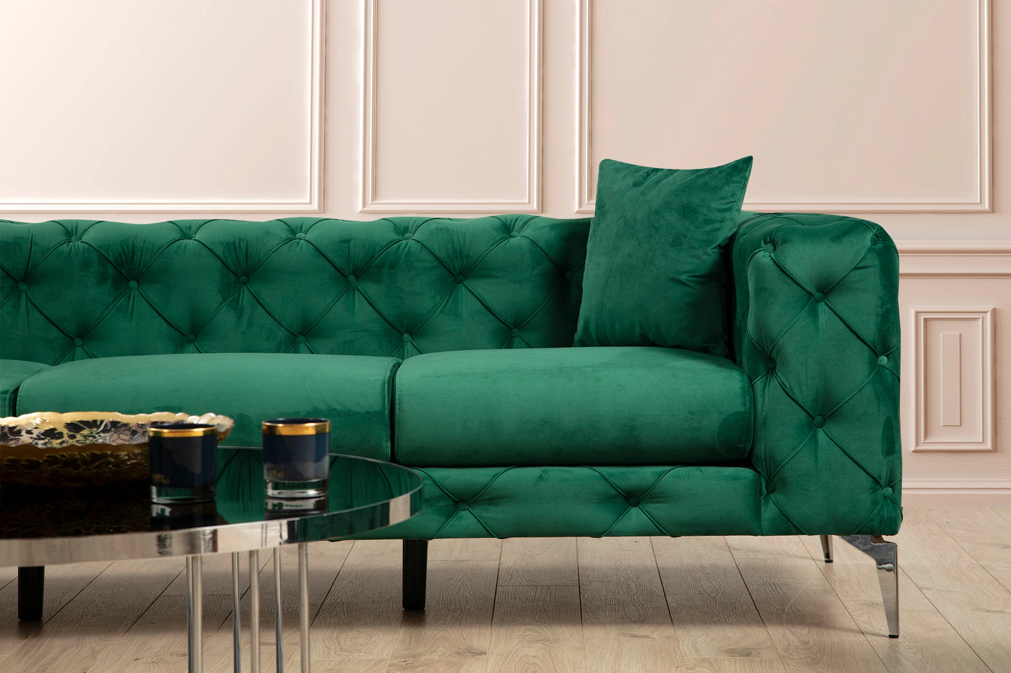 Divan dy ulëshe, ngjyrë e gjelbër, Atelier del Sofa, Como