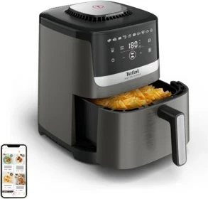 Fritezë me ajër të nxehtë Tefal Easy Fry Silence EY551HE0, 5L, e zezë/gri/inoks