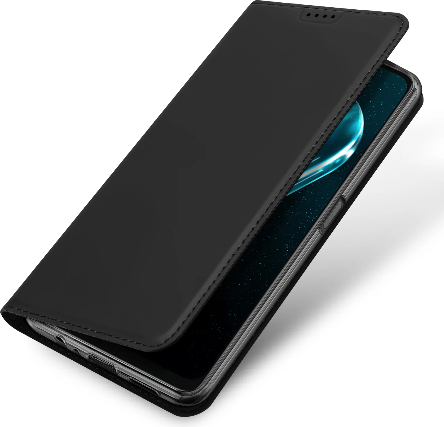 Mbështjellës Dux Ducis Skin Pro për Realme 10 5G / Realme 9i 5G, me kapak, xhep kartele, funksion standi, e zezë