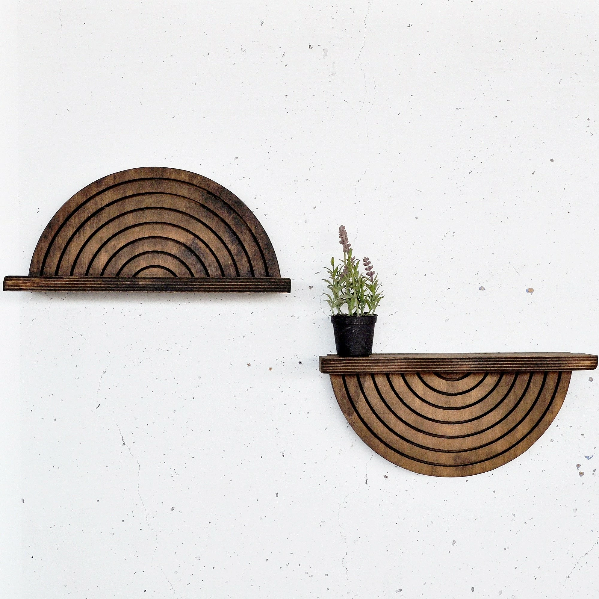 Raf dekorativ prej druri, 2 copë, Skye Decor, Raf296