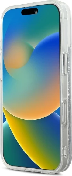 Mbështjellës Karl Lagerfeld Liquid Glitter Karl & Choupette Head MagSafe për iPhone 16 Pro, Transparent