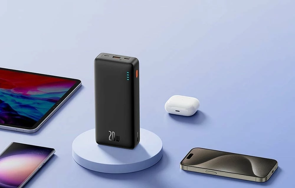 Powerbank Baseus Airpow 20000mAh 20W, e zezë