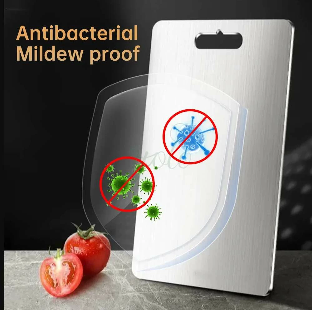 Dërrasë për prerje Hermia, çelik inox, argjendtë, PASCELB, 24x34cm