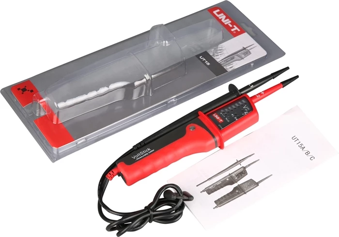 Tester tensioni dhe vazhdimësie UNI-T UT15B, LED, IP65, 0-690V, kuqe/gri