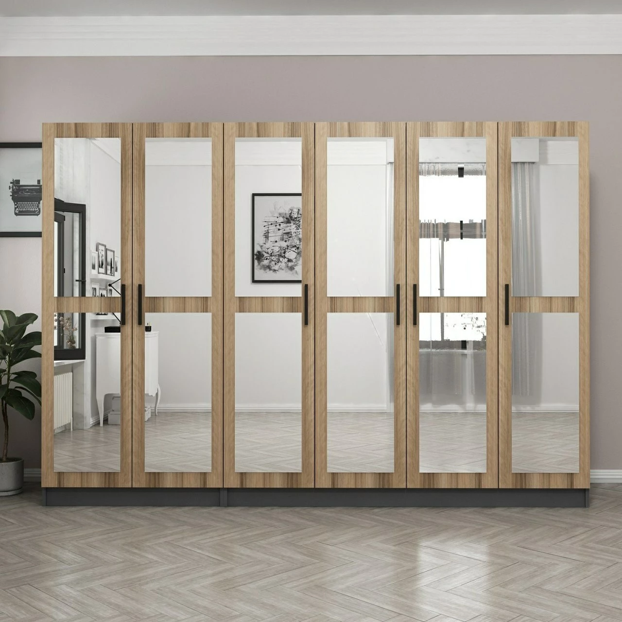 Dollap garderobe Skye Decor, ngjyrë dore, 5016