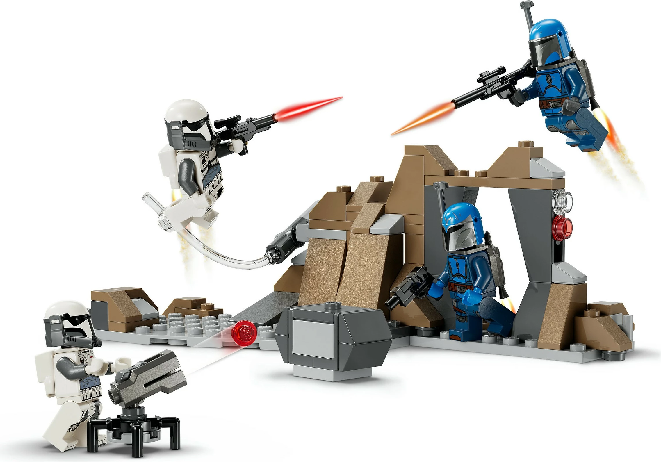 Set ndërtimi LEGO Star Wars 75373 Ambush on Mandalore Battle Pack, 109 pjesë, multikolor