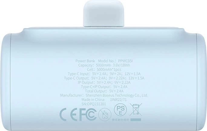 Powerbank Baseus OS-Baseus Compact IP 5000mAh 20W, kaltër