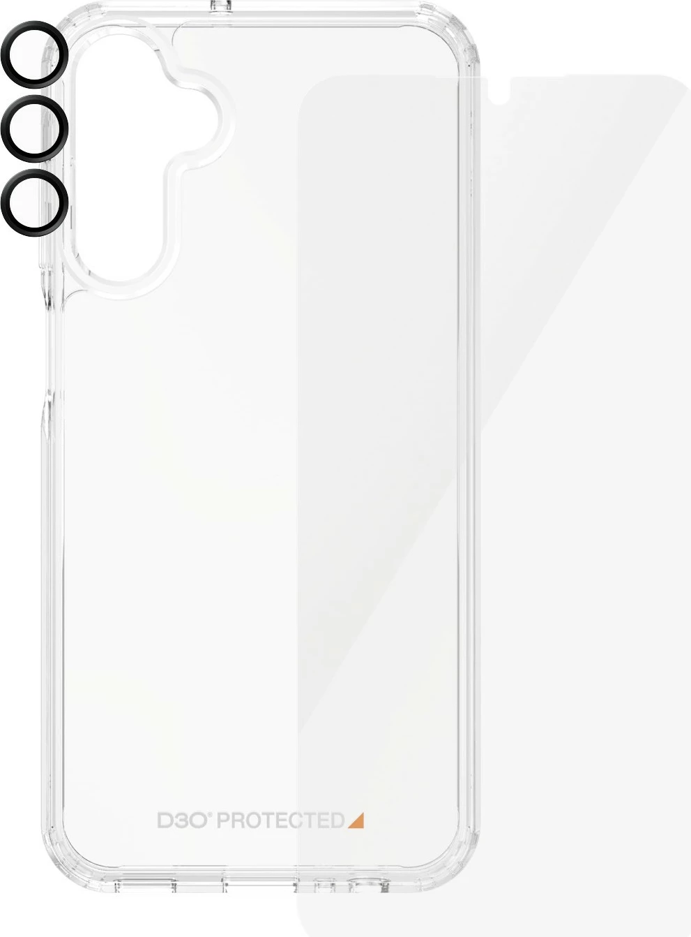 Mbështjellës PanzerGlass Samsung Galaxy A15/A15 5G, set 3-në-1, transparent