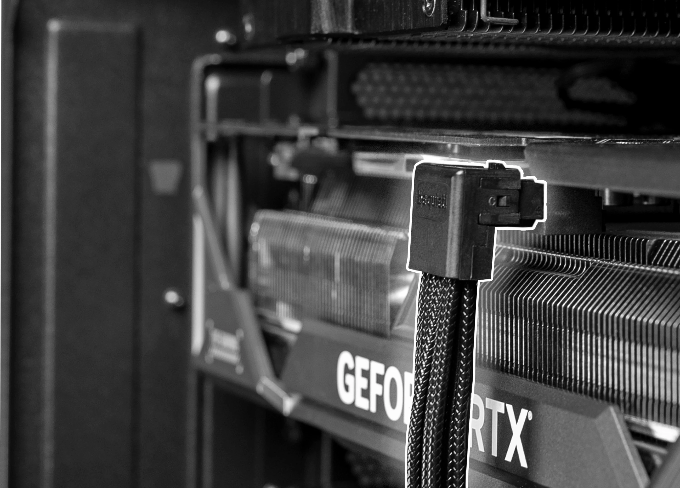 Kabllo energjie be quiet! 12V-2x6 / 12VHPWR 90°, 0.7m, e zezë