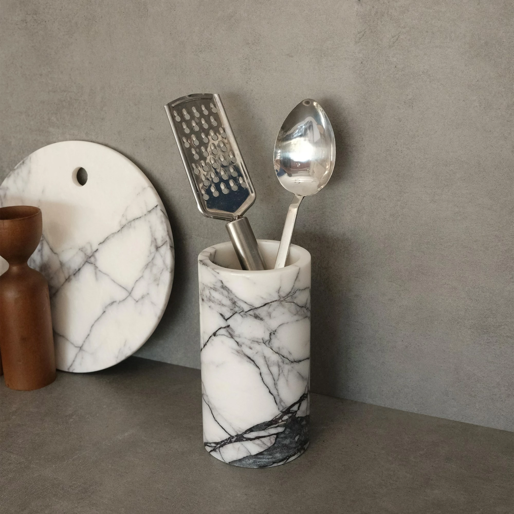 Organizues kuzhine Hermia, mermer Sicily Lila, MAR091060302D, i bardhë, 9x17cm