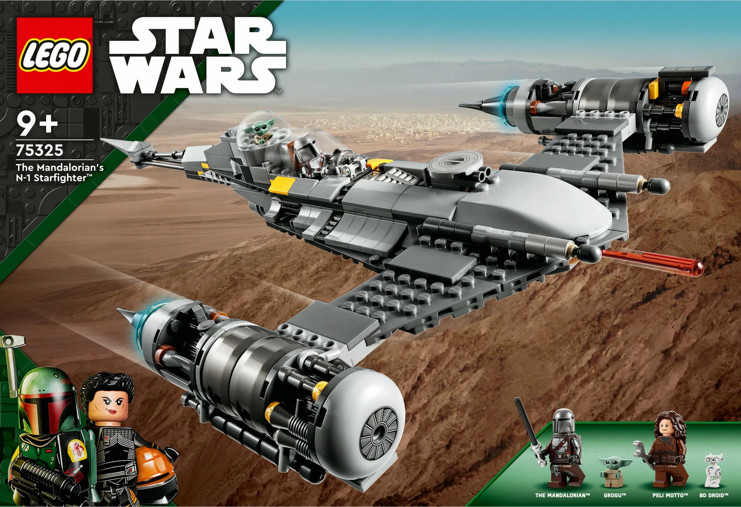 Set ndërtimi LEGO Star Wars The Mandalorian’s N-1 Starfighter, 412 pjesë, plastikë, shumëngjyrësh