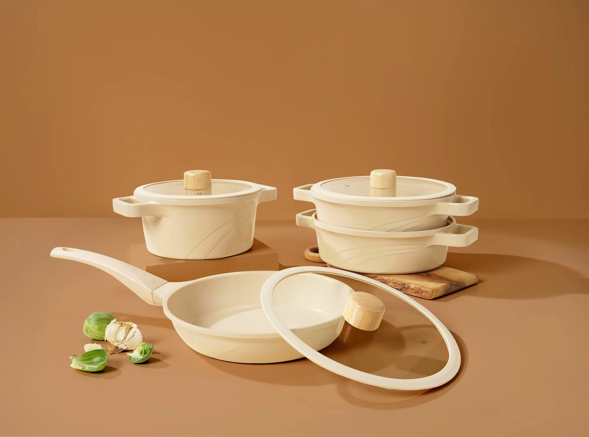 Set tenxheresh (10 copë), Hermia Concept, Vetta, krem