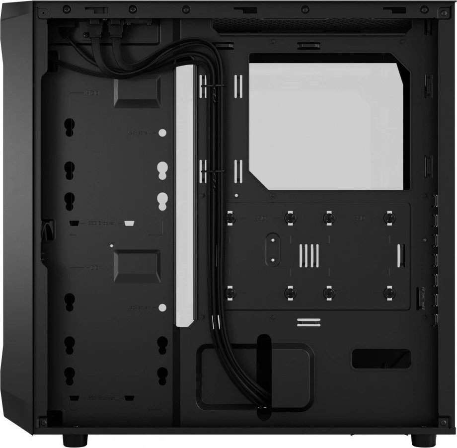 Kasë Fractal Design Focus 2, Midi Tower, ATX/Micro ATX/Mini ITX, Tempered Glass, e zezë