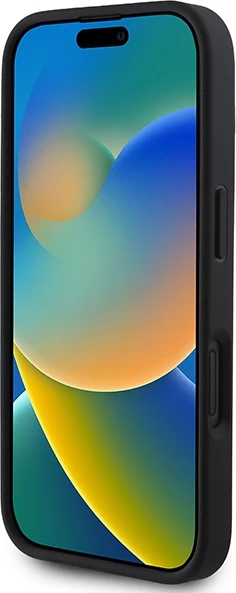 Mbështjellës DKNY Quilted Stack Logo për iPhone 16, i zi